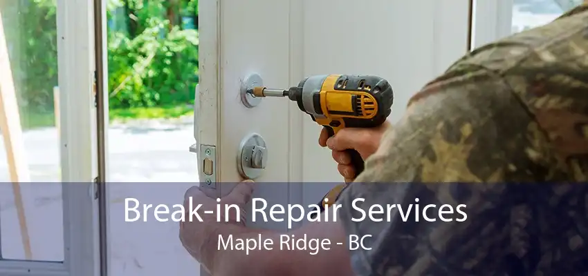 Break-in Repair Services Maple Ridge - BC