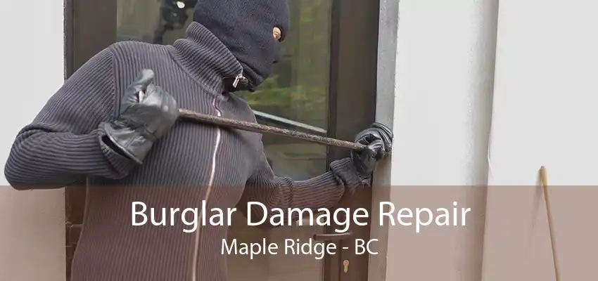 Burglar Damage Repair Maple Ridge - BC