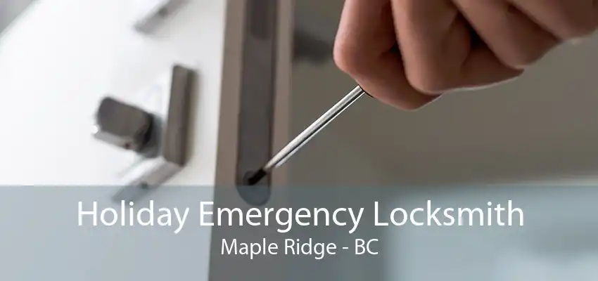 Holiday Emergency Locksmith Maple Ridge - BC